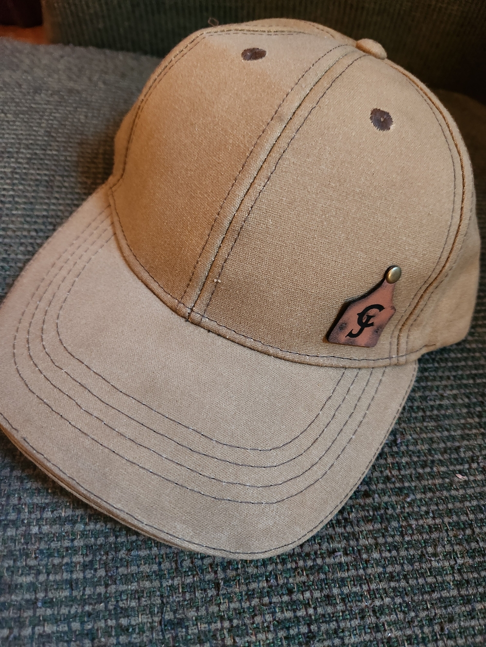 Cody James Distressed Leather Patch Cap